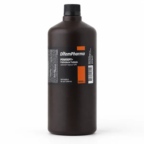 Difem Povisept Povidona Yodada 10% Solución Espumante 1 Litro