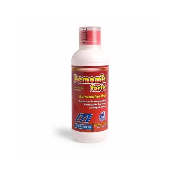 Microsules Hemomic Forte Hierro y Complejo B Oral Botella 1 Litro